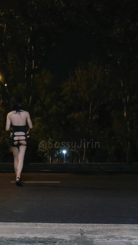 Sissytask Accomplished: Cross the Street with Dildo and Cage