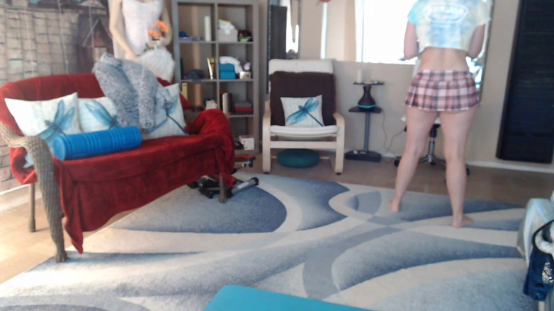 Aurora Willows: Rare anal show &amp; college girl outfit
