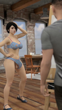 Fucking a TS Art Model