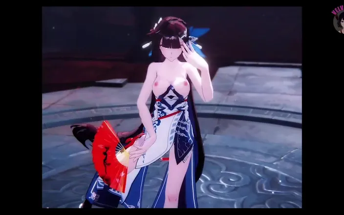 Velvixian: Honkai Li Sushang. Sexy Dance and Gradual Undressing