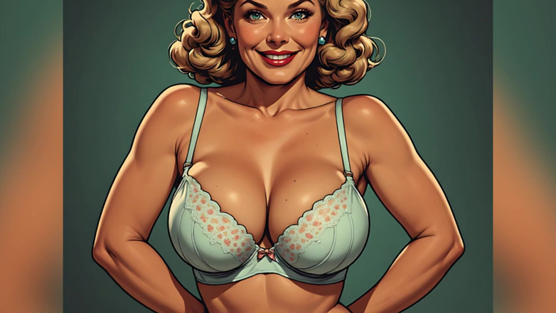 AI Porn: Retro Pinup sutien și chiloți Art