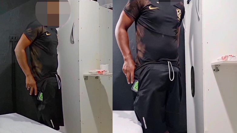 Pvt gloryhole br (brazil): Engagierter heterosexueller typ mit einem großen, unbeschnittenen schwanz und einem...