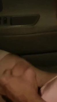 Jerking off at Rest Area in Car