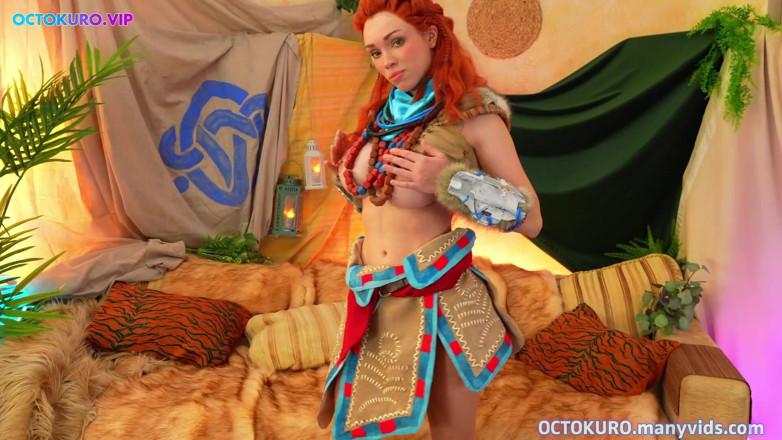 Octokuro: Yeni cosplay videosu yakında! Aloy görevler arasında rahatlıyor
