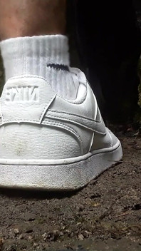 My Nike White Shoes and Socks