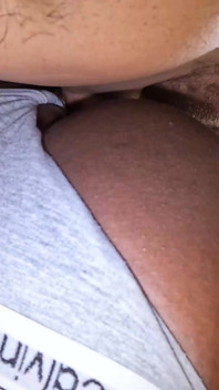 Big White Cock Doggying Ebony Butt Prior to Cum Inside