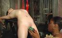 Erotic Lezdom: Voluptuous black chick loves spanking her white brunette girlfriend hard