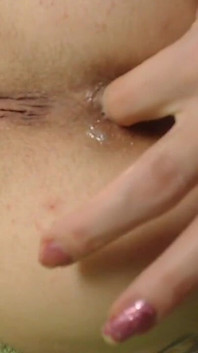 Anal Fingering and Farting From Shaved Ass