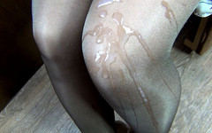 XSanyAny: Tlusté sperma na punčochách