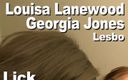 Edge Interactive Publishing: Georgia Jones et Louisa Lanewood, lesbiennes, lèchent un gode rose...