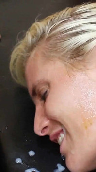 Nasty Anal Fucked Bondage Gangbang Blondie Saggy Tits Sperm in Fuck Holes by Bukkake Bastards