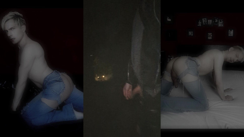 kinkygaynudist: Ripped Jeans di luar rumah (tengah malam walk)