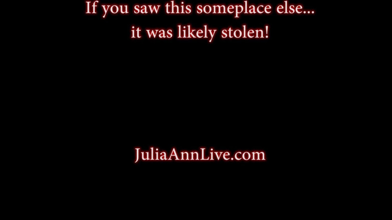 Julia Ann: Slutty Julia Ann pegs her boy toy!