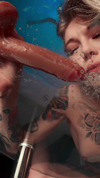 Real Sloppy Blowjob and Glass Table Riding
