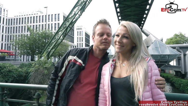 EroCom: Blonde picked up on the street for a double penetration...