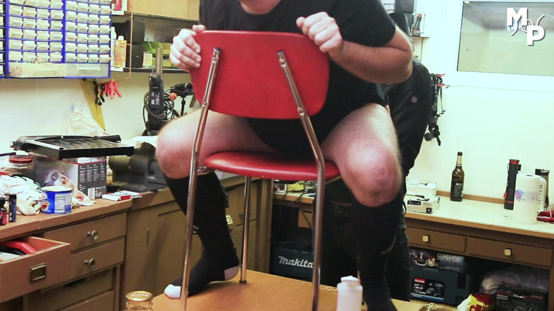 Marcus Pollack Gay: Hard punching action with rubber gloves