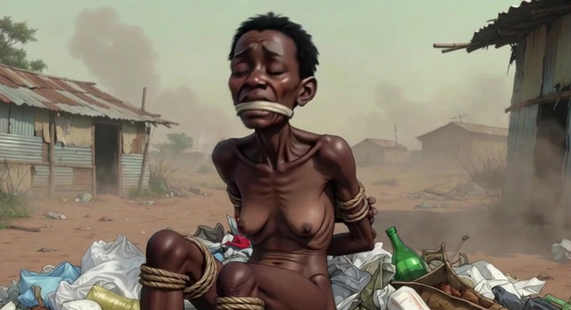 YOUR BEST FANTASY: Trash Bondage Upokorzenie - naga kobieta gotowa na twarde ruchanie i...