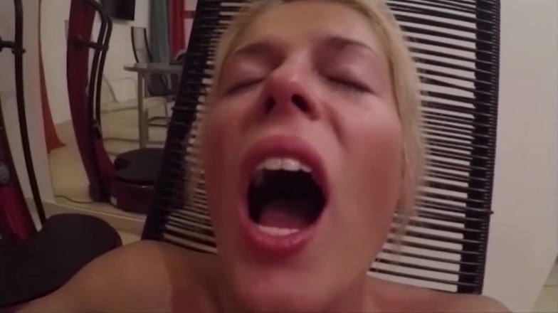 Muschi movie official: Blonde lesbians big dildo penetrated in pussy