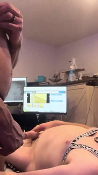 Fucking Bareback While Watching Our Videos