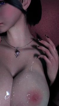 3D BBW Azjatycka milf nago jej idealny tyłek tak ostro zerżnięta