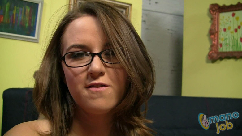 Mano Job: Jizz on Her Glasses