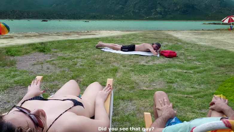 Lady Roma: Follower Masturbates on the Beach in Front of My Husband