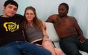 Black dick passion: Межрасовое порно с Jenny Leigh, шлюшка с маленькими мягкими сиськами трахается с большим черным членом, который ломает ее киску