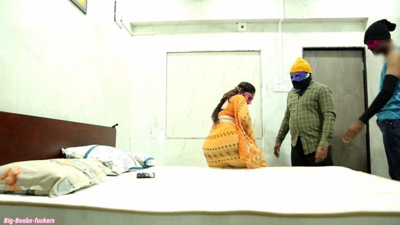 Big-Boobs-fuckers: Threesome Sex Desi Wife Sharing with Friend Hardcore Anal Fucking...