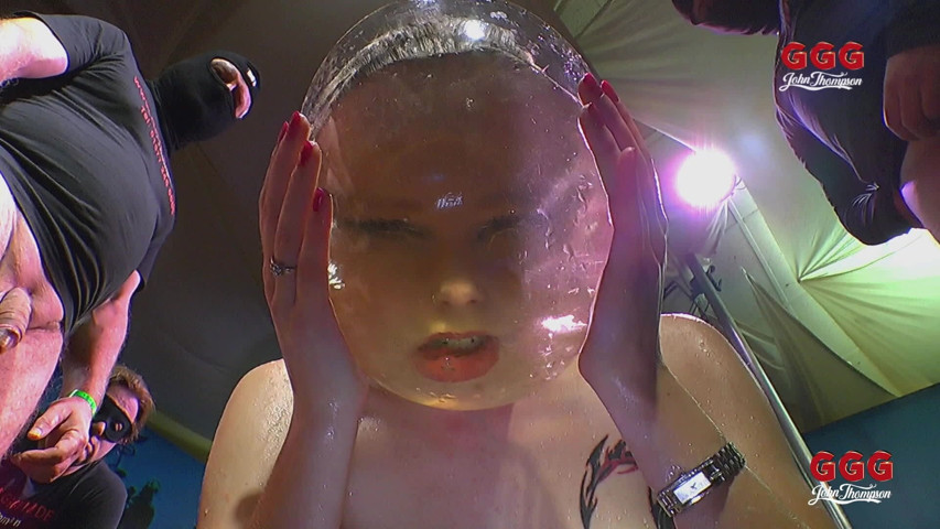 Blonde Slut Gets Her Face Drenched in Bukkake Cumshots