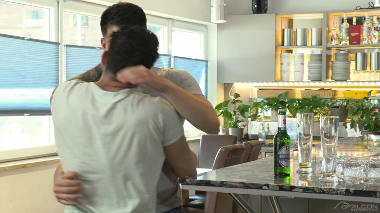 Falcon Studios: FalconStudios - Asian jock barebacks mysterious Latino stranger while boyfriend's out