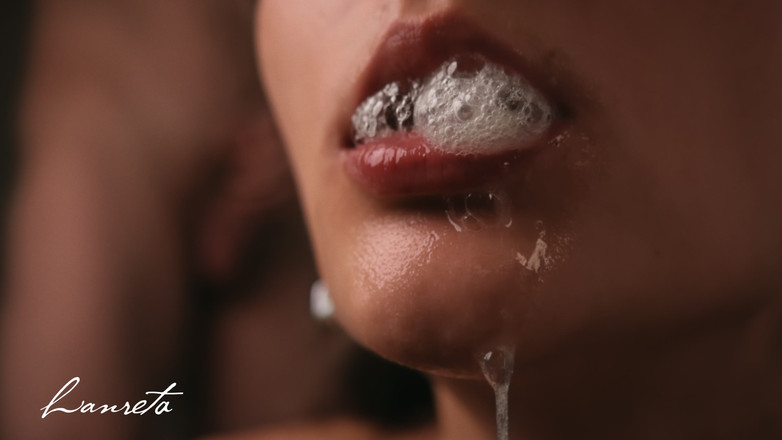 Lanreta: Mamada con virtual en primer plano, besos de leche - amateur...