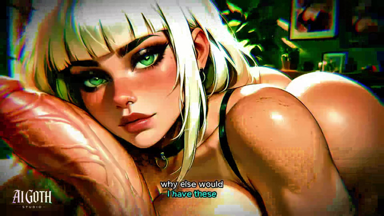AI Visuals X: La cagna gotica dai capelli bianchi "mi rovina" - confessione estrema (4k ai)