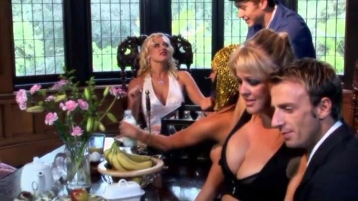 CBD Media: Gorgeous Arab princess and her two busty blonde servant got...