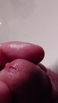 Peehole Piss Play Close up View in Slow Motion