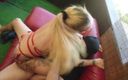 Lovekino: Horny Tattooed Babe Fucked Hard on Red Couch P1