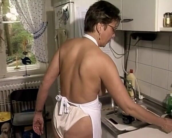 YOUR FIRST PORN: German Housewives - Masturbation Spot Kitchen Part 2