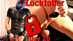 Locktober Day 20 - Rubber Puppy Enjoying a Vibrating Buttplug