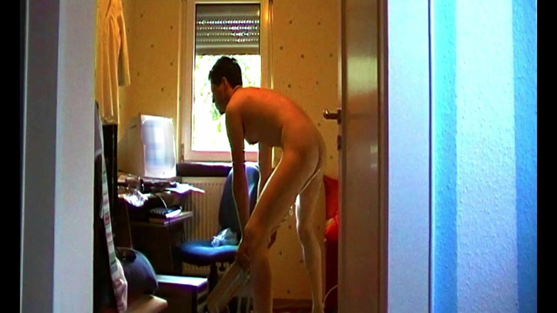Mark Hannes: Fleshlight Pussy Stand Fuck Masturbation in Front of Window