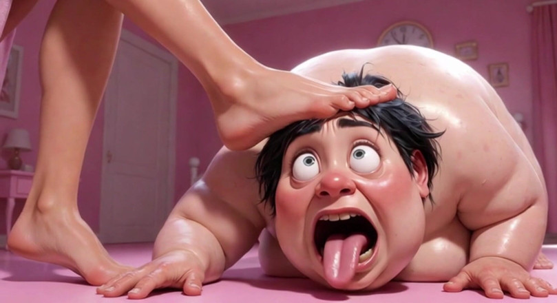 Anime Hentai: Fat Ugly Woman Degraded - Lick Beautiful Girl's