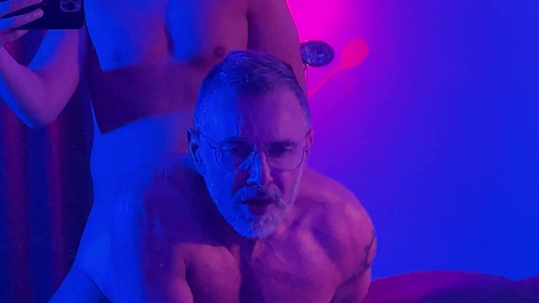 The Top Next Door: Fucking a Silver Stepdaddy in Sexy Lighting