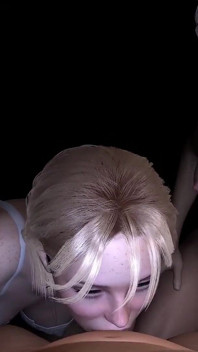 Två heta blondiner dubbel avsugning | 3D porr