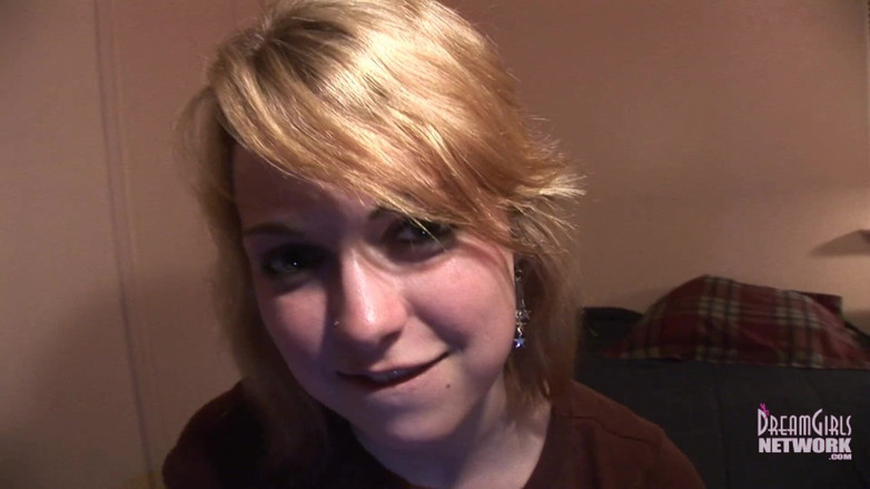 Dream Girls: Cute shy coed first timer shows her pussy