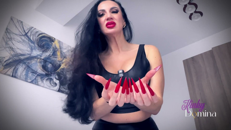 KinkyDomina: Long Nails Goddess Makes You Stroke for Her