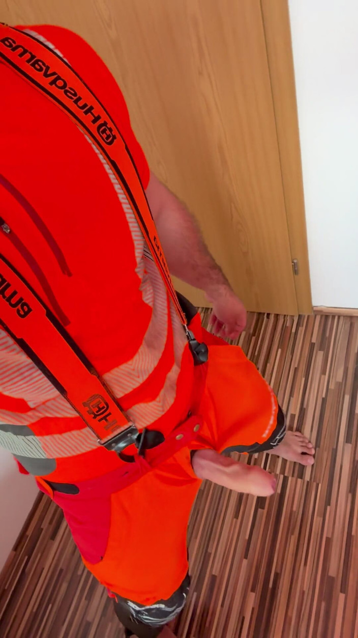 Tyler Blake: Tyler Blake Szarpanie Się W Hivis Lumberjack Odzież Robocza - Zginanie...