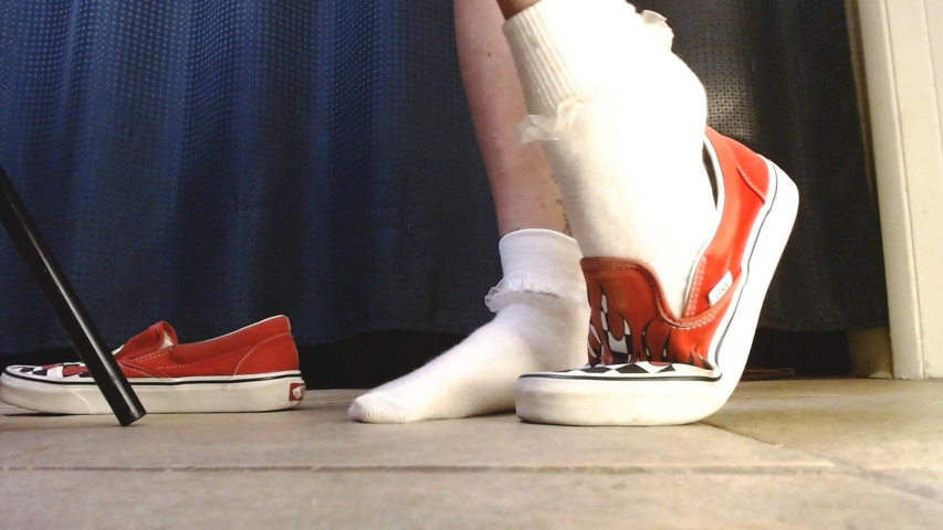 Ruffled White Socks Vans Flame Sneakers Shoeplay (TLC 1992)