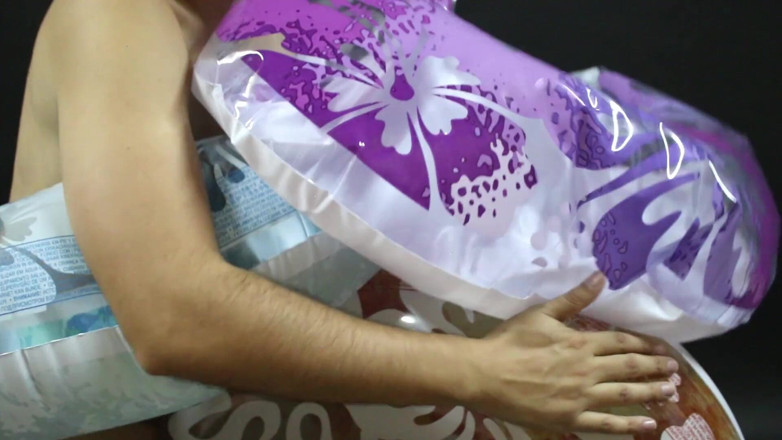 Inflatable Lovers: Three beautiful inflatables swim ring