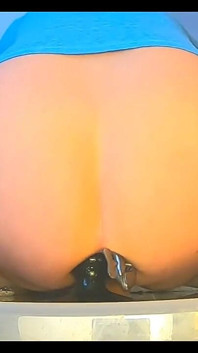 Unintentional Anal Orgasm Caught on Camera - the Big One Goes All in - Lots of Lube Leaking