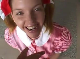 Content Candy: Teen in pigtails gets wet pussy fucked with butt plug