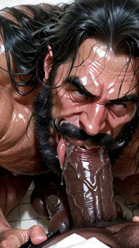Riesiger monsterschwanz, reife männer blowjob