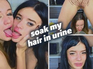 Margo & Alisa: Soaked Hair with Urine